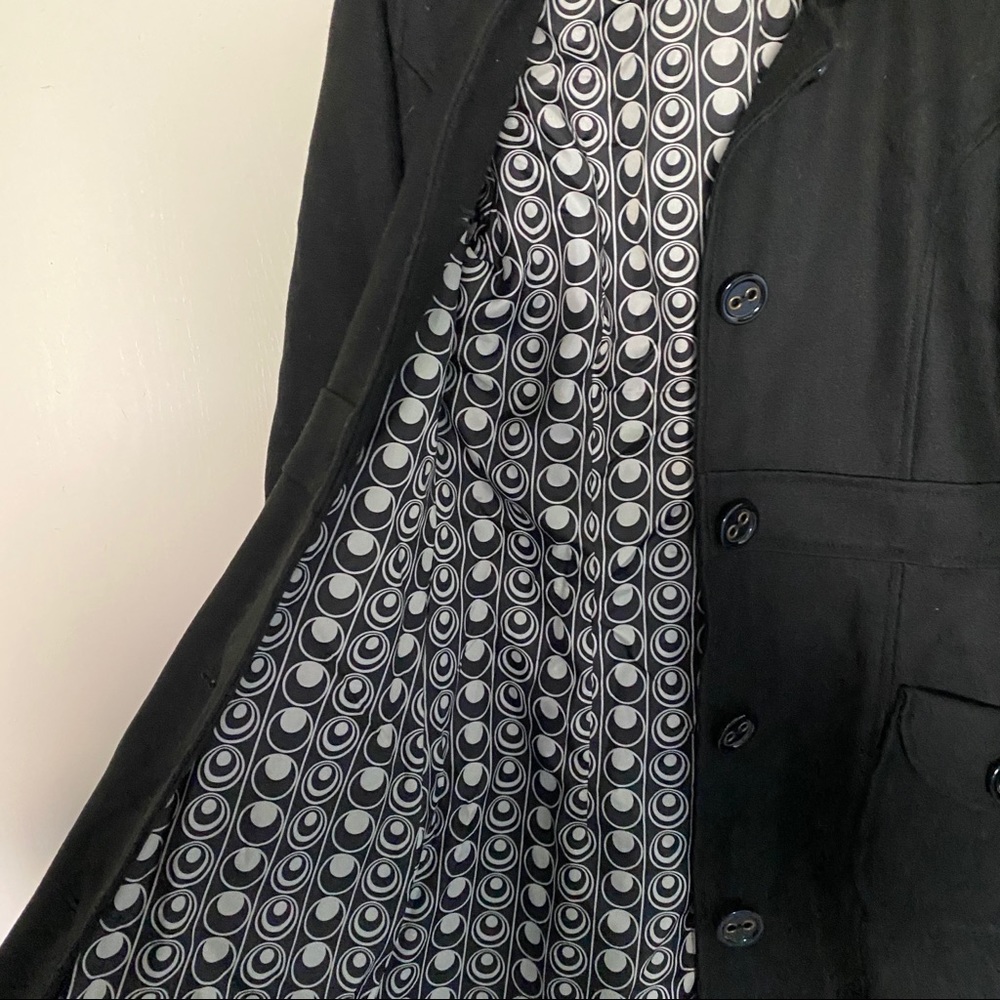 Tulle Black Pea Coat Jacket